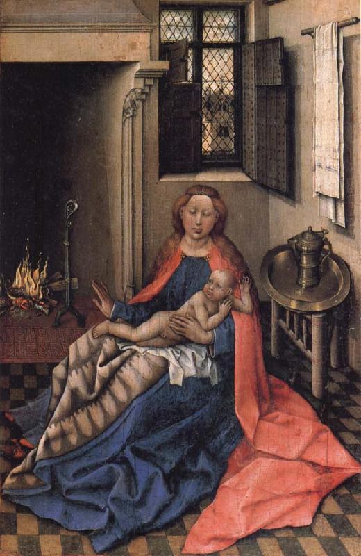 Robert Campin Virgin and Child at the Fireside Germany oil painting art